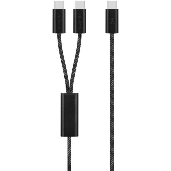 Volkano Weave Series USB C to 2 USB C 100W 1.5m