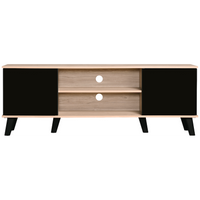 Everfurn Laurel TV Stand 1600w, Two Cupboards - Black