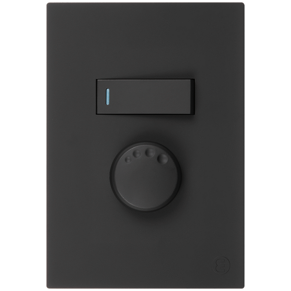 Ellies Dimmer dial Switch with 1 lever 1 way switch 2x4 (60mmx100mm) -BK