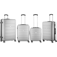 Travelwize Maple ABS 4-Wheels Spinner 4Pc Luggage Set Silver