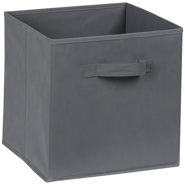 Everfurn Storeman Grey, Collapsible Fabric Organiser Storage Basket - 10 Pack
