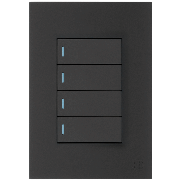Ellies 4 Lever 1 Way Switch 2x4 (60mmx100mm) -BK
