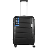 Travelwize Tourer PP 65cm 4-wheel Spinner Luggage Black