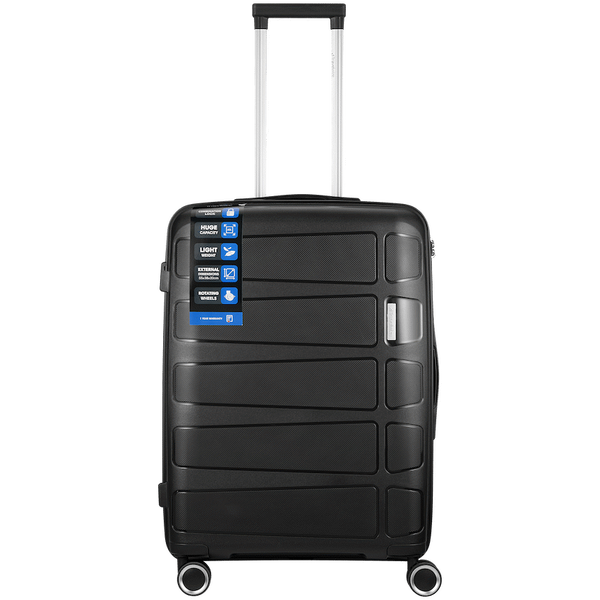 Travelwize Tourer PP 65cm 4-wheel Spinner Luggage Black