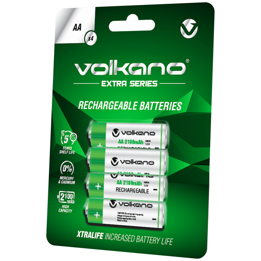 Volkano Extra Series Rechargeable AA Batteries (Pack of 4)