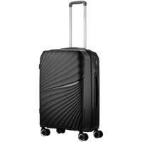 Travelwize Quartz PP 66cm 4-Wheels Spinner Luggage - Black