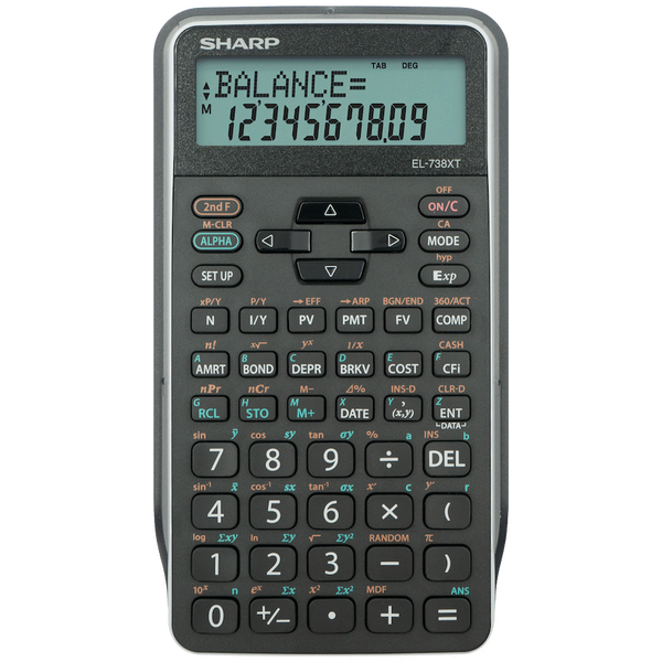 Sharp EL-738 XTB - Advanced Financial Calculator NEW DESIGN