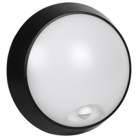 Ellies Spectra Series - AC 15W  Round LED Bulkhead with 3CCT and Sensor -BK