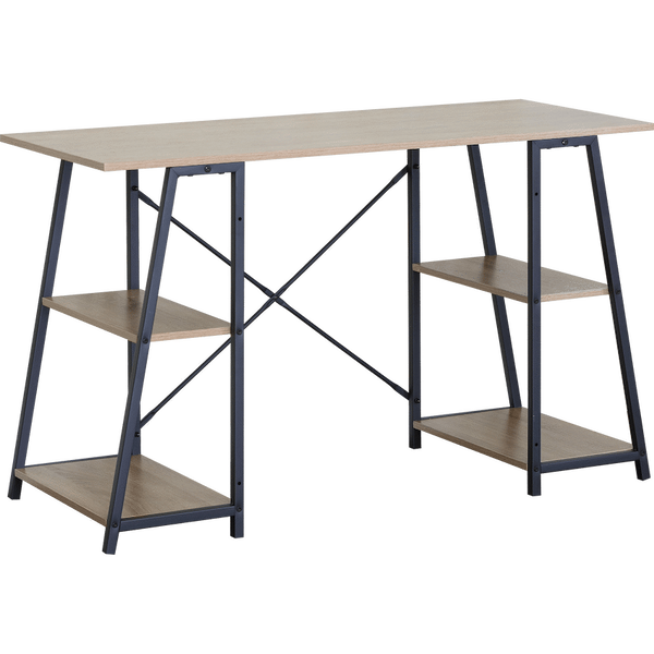 Everfurn Jordan Office Desk with 4 Shelves