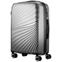 Travelwize Quartz PP 76cm 4-Wheel Spinner Luggage - Silver