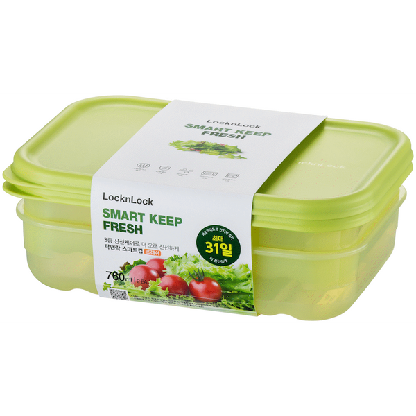 LocknLock Fresh Block rect 760ml 2pce ( Order in Qty of 12)