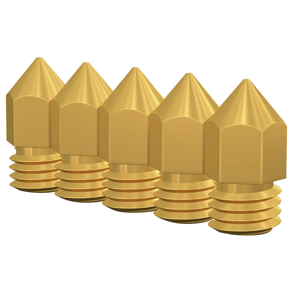 Creality M6 0.4mm Brass Nozzle - Big Head - 5 Pcs