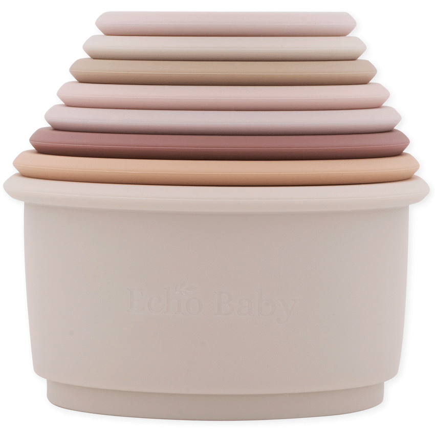Echo Baby Silicone Stacking Cups - Sunset