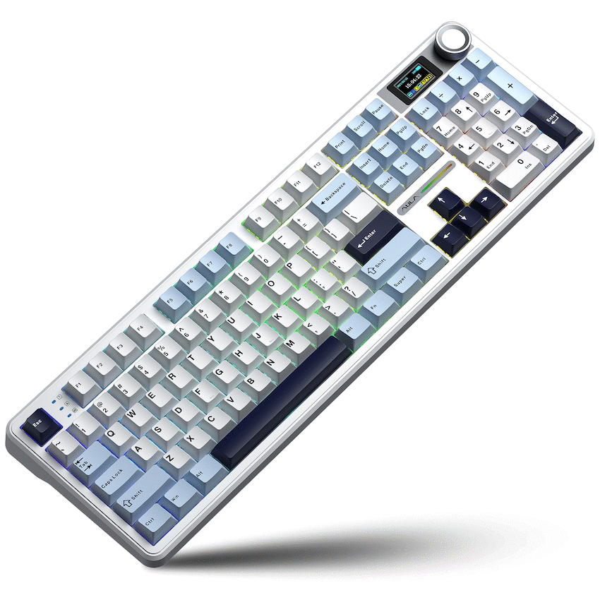 Aula Mechanical Gasket LCD Full Keyboard Multimode - Black/Grey