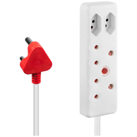 Switched 4-Way Medium Surge Extension Lead 5m