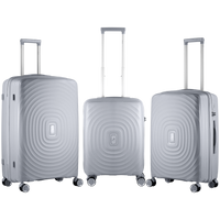 Travelwize Ripple PP 4-Wheel Spinner 55cm Luggage - Platinum