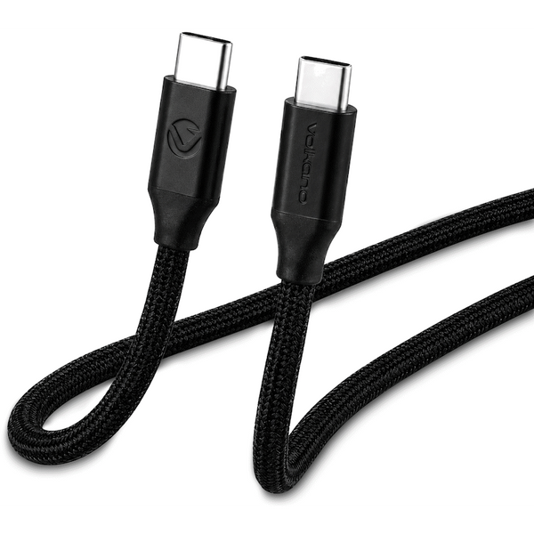 Volkano Weave Series Type-C to Type-C Cable 3m 60w - Black