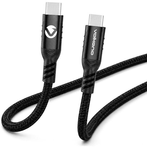 Volkano Weave Series 60w Magnetic Type-C Cable - Black