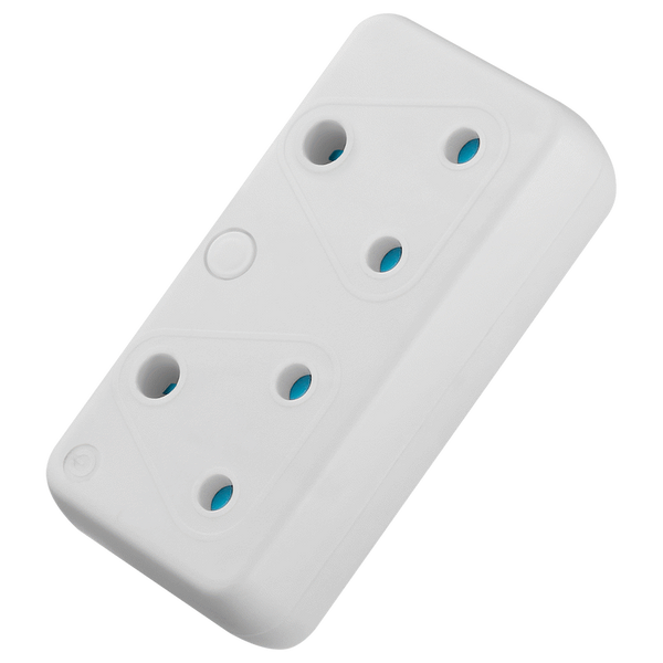 SWITCHED  2 Way Adaptor - White