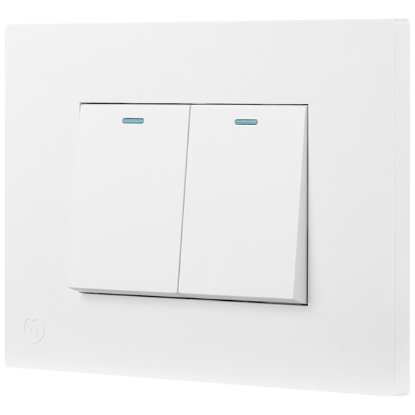 Ellies 2 Lever 2 Way Switch 2x4 (60mmx100mm) -WT