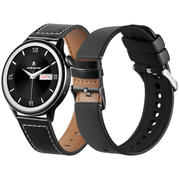 Volkano Forte Series Smart Watch with Leatherette Strap