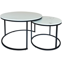 Everfurn Nile Nesting Coffee Table - Marble White