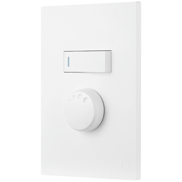 Ellies Dimmer dial Switch with 1 lever 1 way switch 2x4 (60mmx100mm)-WT