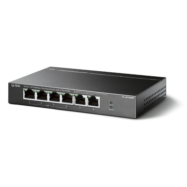 TP-Link TL-SF1006P 6-Port 10/100Mbps Desktop Switch with 4-Port PoE+