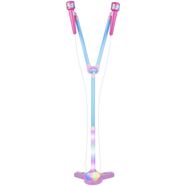 Disney Frozen Double Karaoke Mic Stand with Colourful Lights