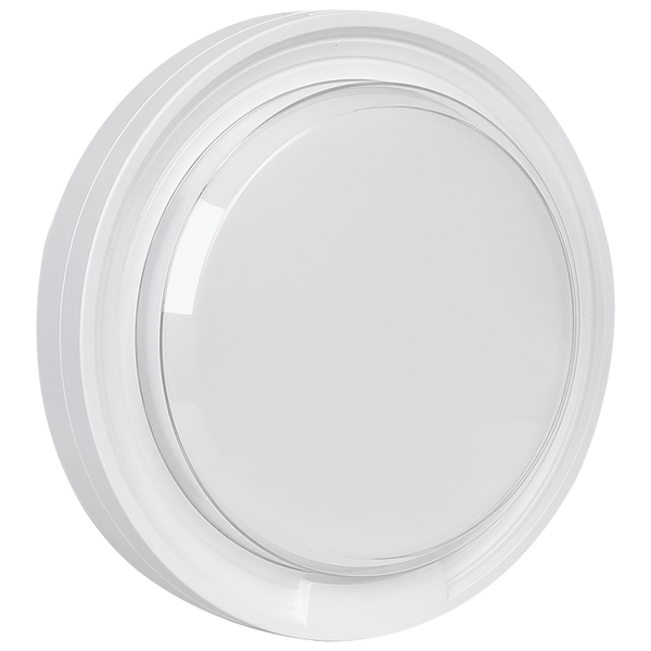 Ellies Cresent Series AC 24W Round LED Bulkhead - PC - WT