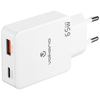 Volkano Potent Duo series 65W Dual USB and USB-C PD Compact Wall Charger