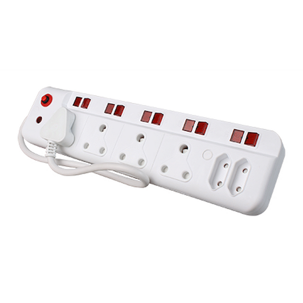 Ellies 6 Way  Multiplug With Illuminated Switches