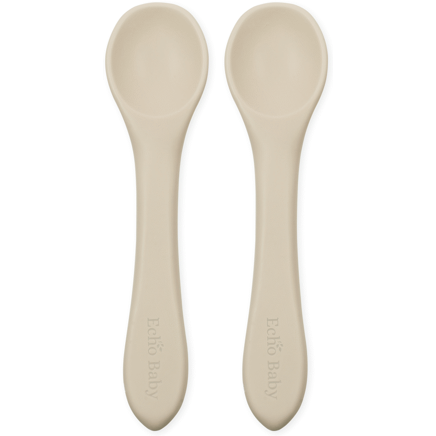 Echo Baby Silicone Feeding Spoons 2-Pack - Ivory