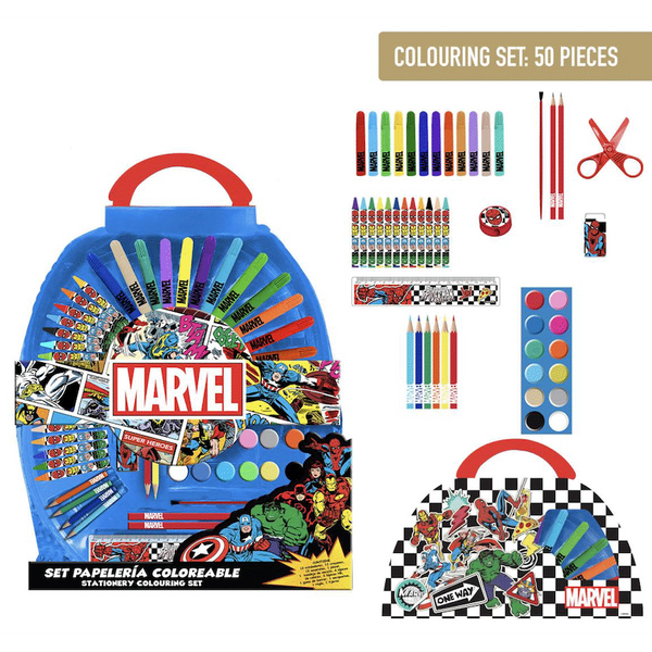 COLOURING STATIONERY SET 50 PIECES AVENGERS