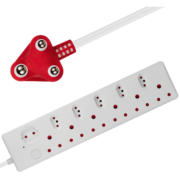 Switched Medium Surge 12-Way Multiplug 0.5m