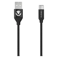 Volkano On-The-Go USB to Type-C 18w Braided 1m Cable - Black