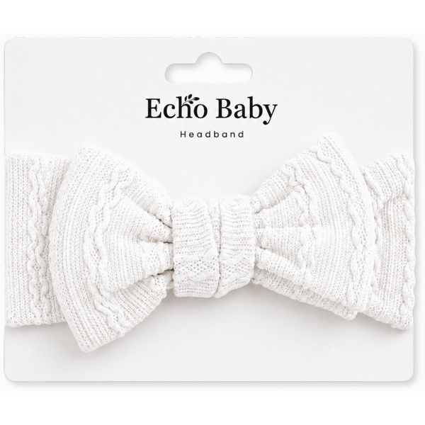 Echo Baby Bow Headband - Snow