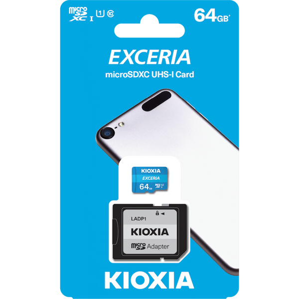 Kioxia 64gb Micro SDHC - UHS-1 Read 100MB/s CL10