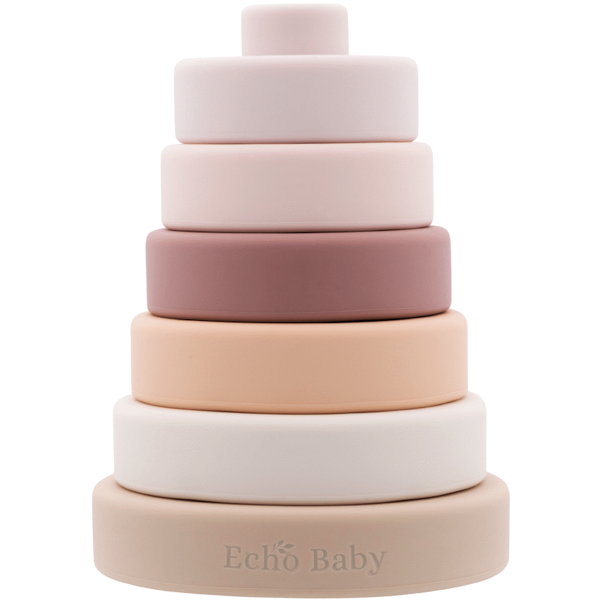 Echo Baby Silicone Stacking Rings - Sunset