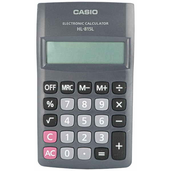 Casio HL 815 Pocket Calculator - Black