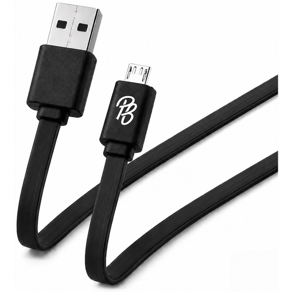 Pro Bass Energize Series Packaged Micro USB Cable - Black - 1.2m