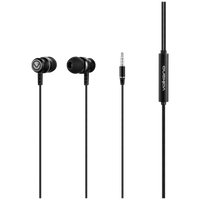 Volkano Earphones with Mic - STANNIC SERIES - Black