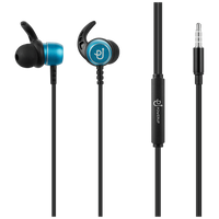 PowerUp E1 Series Aux Earphones with Carry Case - Blue