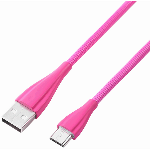 Volkano Fashion Series Micro USB Cable 1.8m - Lumo - Pink