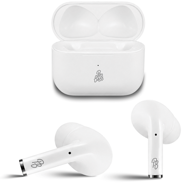 Pro Bass Pulse Buds True Wireless Earphones with Charging Case - White