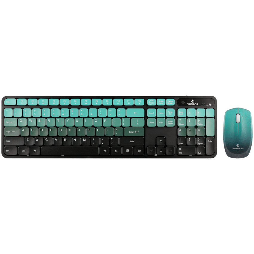 Volkano Prism Series Bluetooth Wireless Keyboard and Mouse - Teal