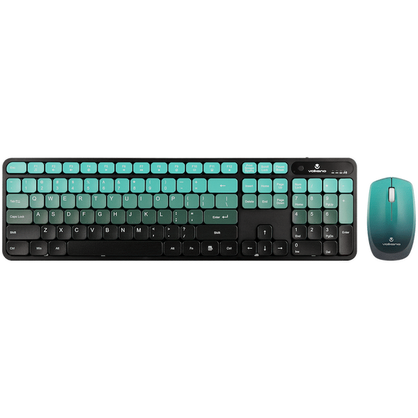 Volkano Prism Series Bluetooth Wireless Keyboard and Mouse - Teal