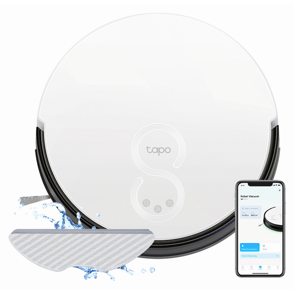TP-Link Tapo RV10 Robot Vacuum and Mop, Gyroscope, 2600 mAh, 300 ml