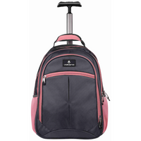 Volkano Orthopaedic Trolley Backpack 27L - Dark Grey/Pink
