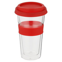 Snappy Thermal Glass Tumbler 400ml Red ( Order in Qty of 6)